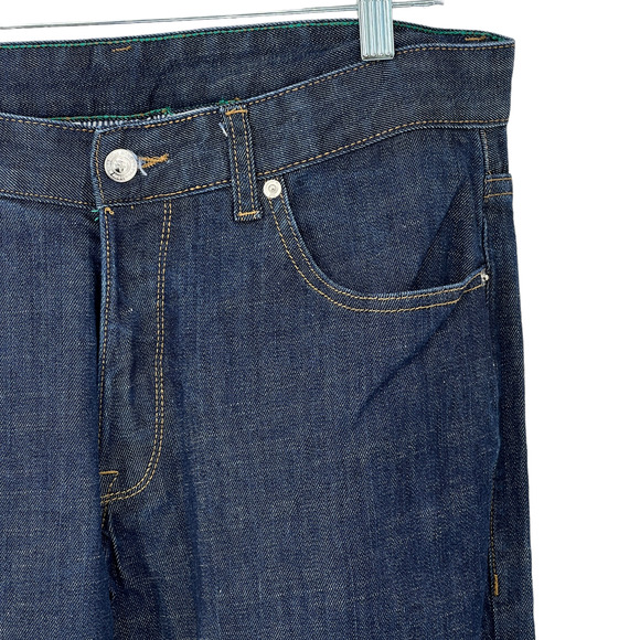 Five Four x Mark Mcnairy Men's Jean Button Fly Straight Blue Ducks 33 x 31 Denim - Picture 5 of 8